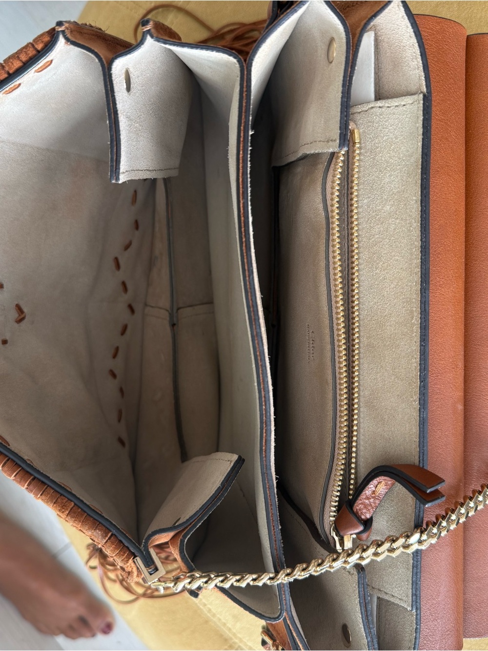 Chloe Medium Braiding & Tassels Faye Shoulder Bag - Picture 5 of 7